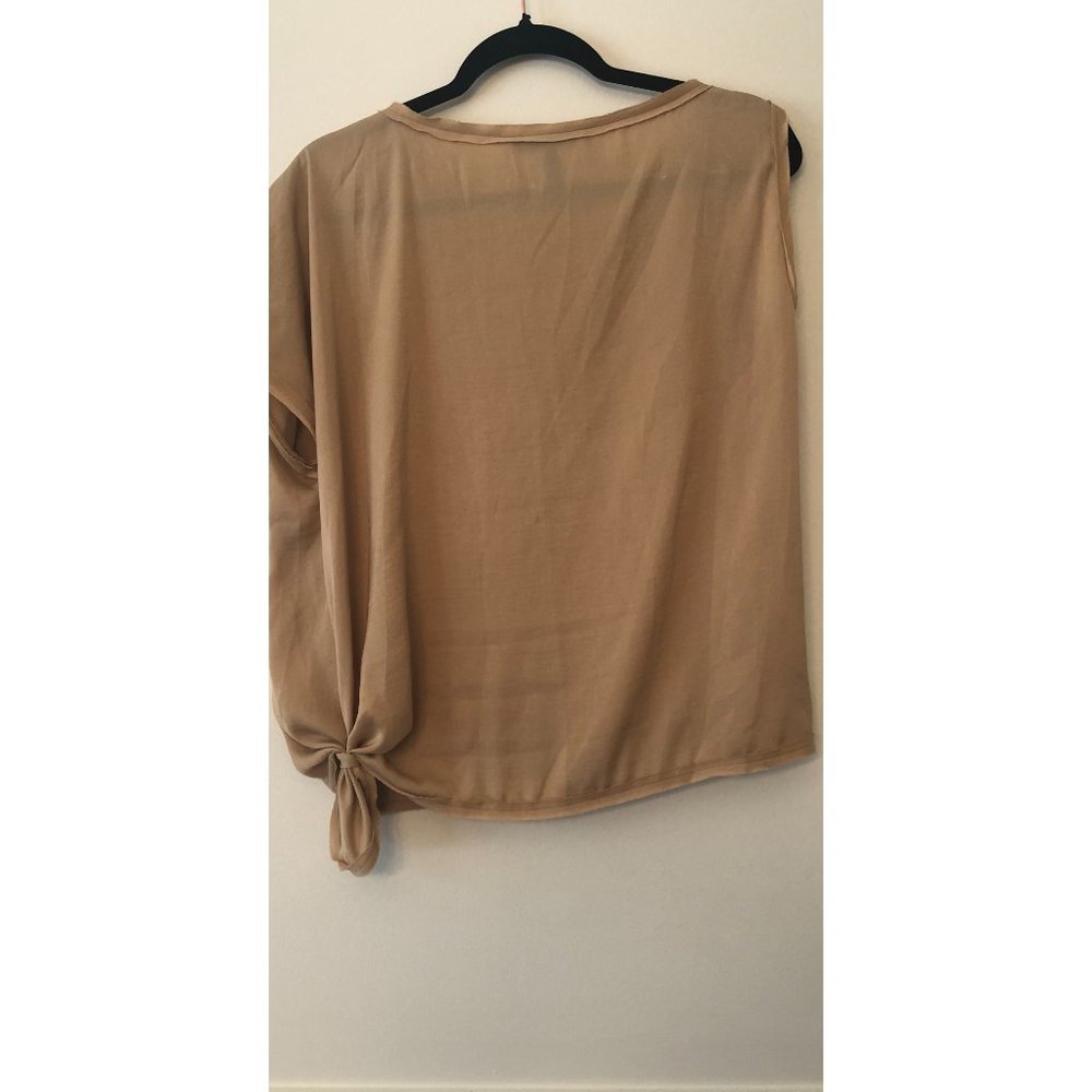 BCBGMaxAzria Short Sleeve Blouse in Tan Size XS - Picture 5 of 9